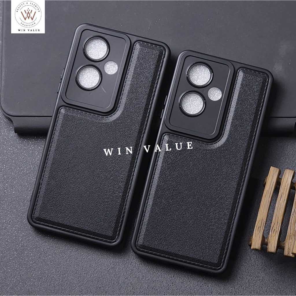 Oppo A79 5G Case Leather Pro camera Black Case Oppo A79 5G