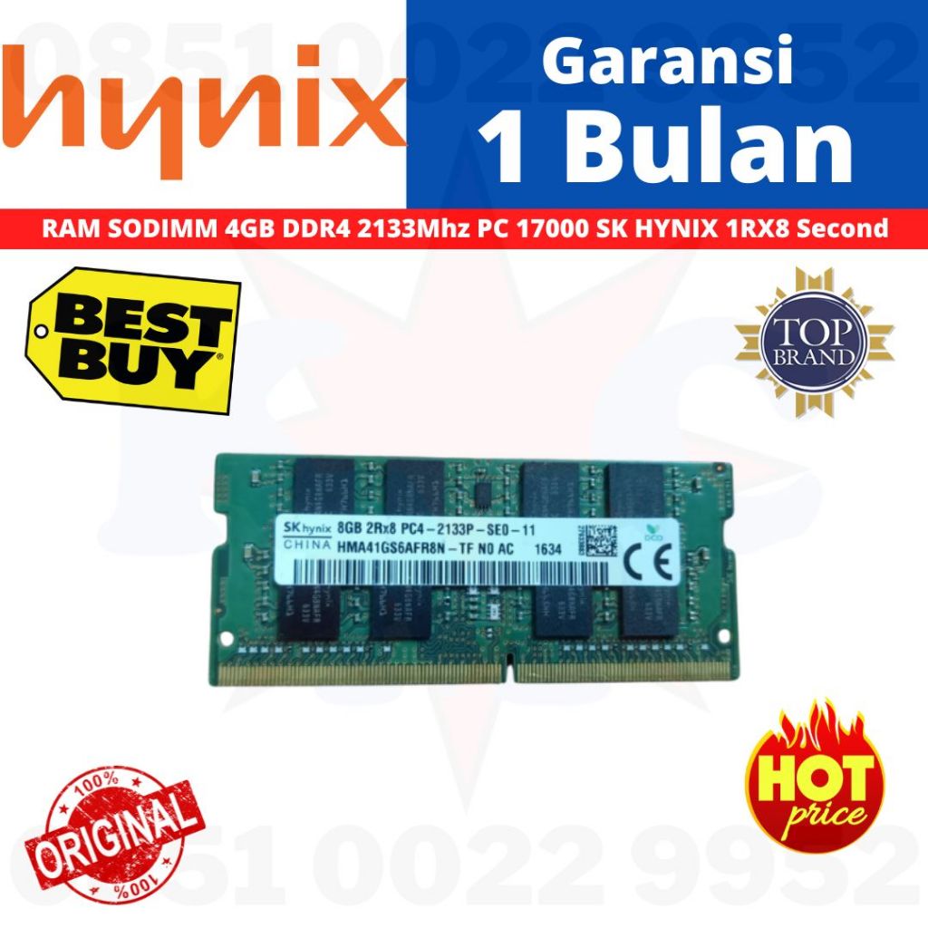 แรมแล็ปท็อป DDR4 RAM 8GB DDR4 2133 Hynix SODIMM DDR4 SODIMM SK Hynix