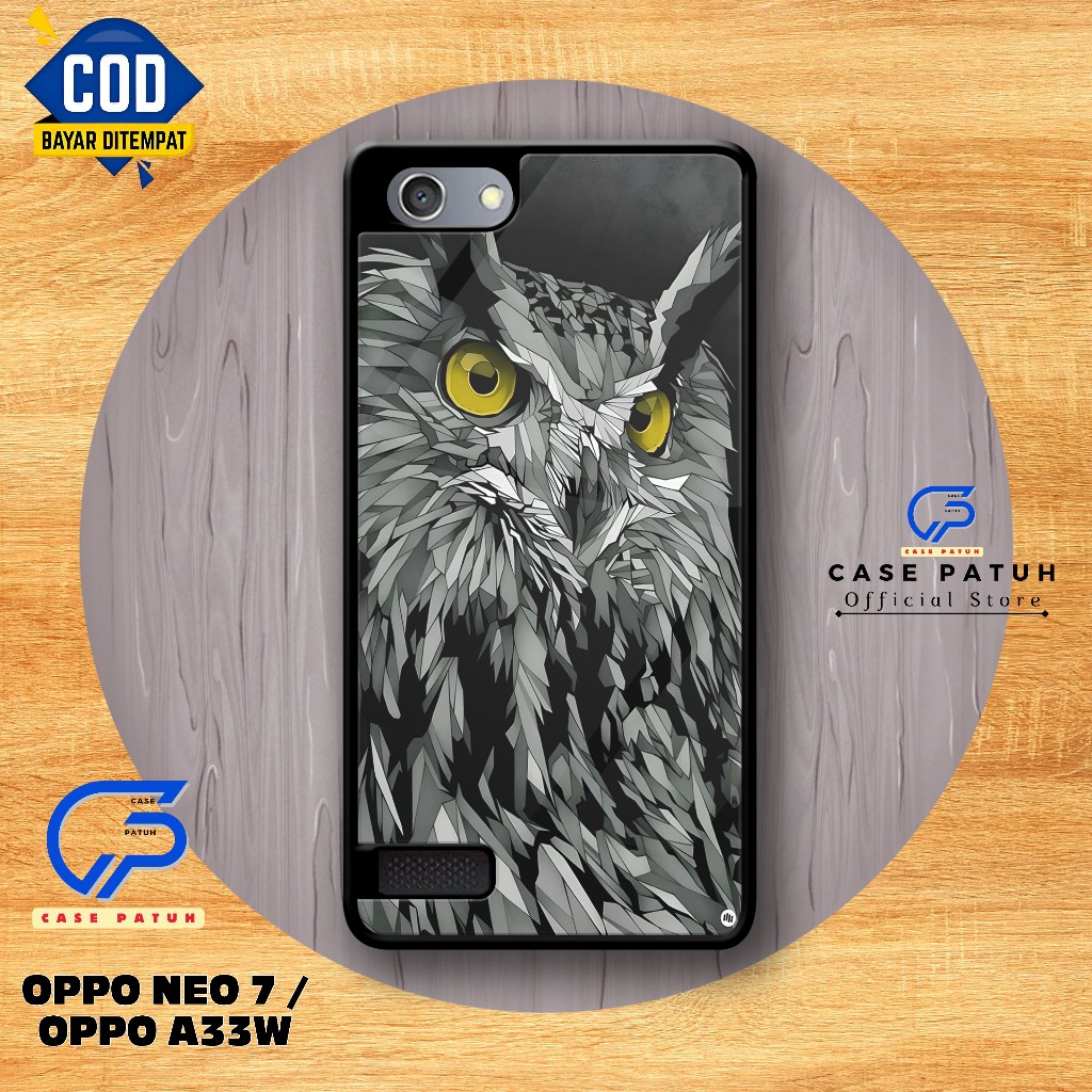 Case Patu (CP22 ) - เคส OPPO NEO 7/ OPPO A33W OWL OWL Motif - เคสแข ็ ง HP – เคสซิลิโคน