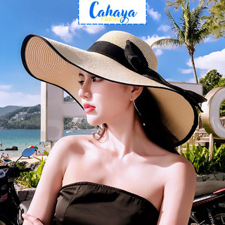 Topi Pantai Lebar Bahan Raffia Premium List Hitam / Topi Pantai Lebar / Topi Pantai lipat CAHAYA T92