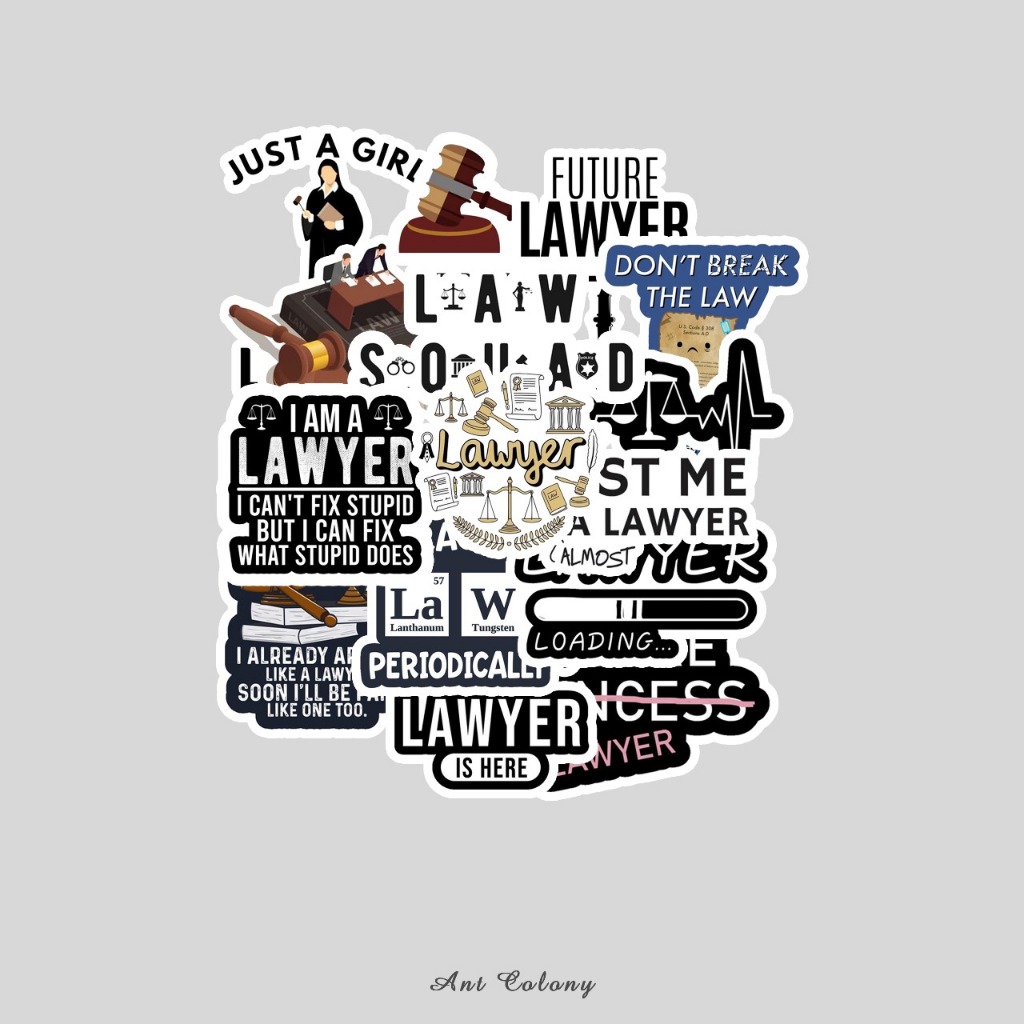 Legal Education Pack Sticker สติ๊กเกอร์ลามิเนตไวนิล | แผนกอาชญากรรมอาชญากรรมกฎหมาย