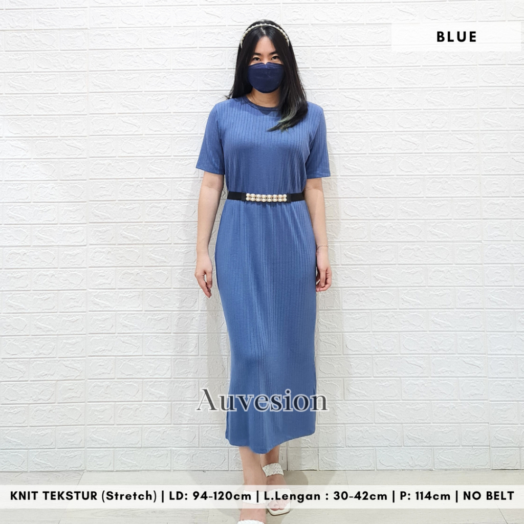 4194 โลวา ถัก แมกซี่ ชุด ซี่โครงธรรมดาชุดลําลองผู้หญิง