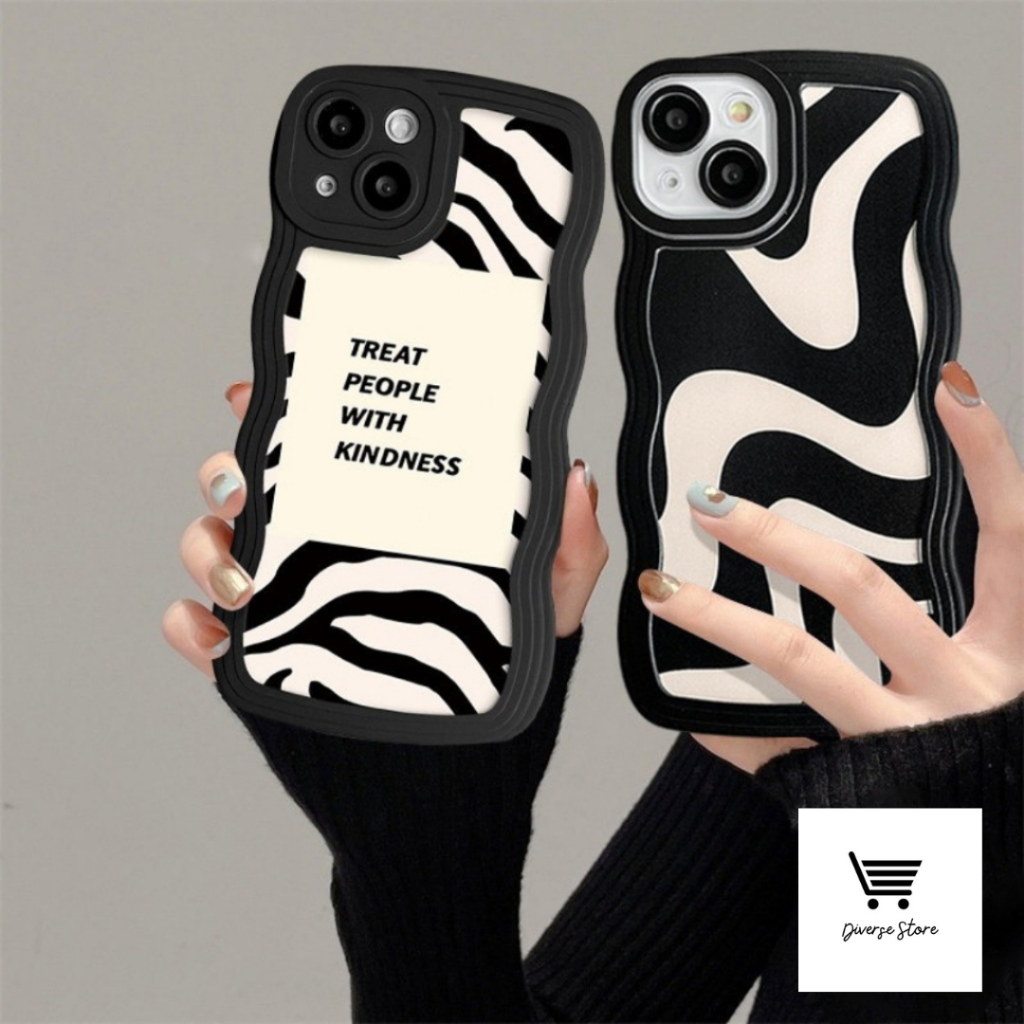 Ds032 SOFTCASE WAVY WAVE Silicon SOFT CASE CASING WAVE รุ่น ZEBRA MOTIF สําหรับ IPHONE 6 6 + 7 8 7+ 8+ XR X XS MAX 11