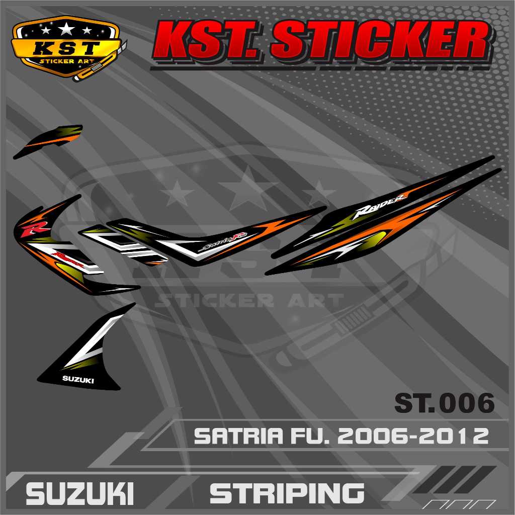 Striping Satria Fu 150 ปี 2012 - สติ๊กเกอร์ Striping Suzuki Satria Fu 150 ปี 2012. ST 006