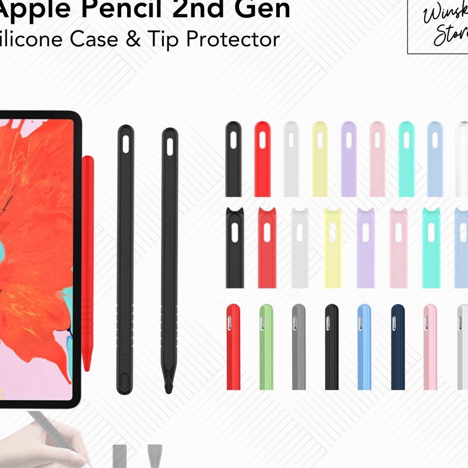 Ak Apple Pencil Gen 2nd Silicone Silicon Soft Cover Case Sleeve