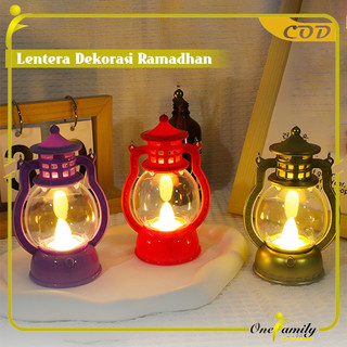 ONE-C1046 Lampu Lentera Ramadhan Dekorasi Minimalis Lampu LED / Lampu Tidur Lentera Lilin Halloween Natal Elektrik / Lentera Mini Souvenir