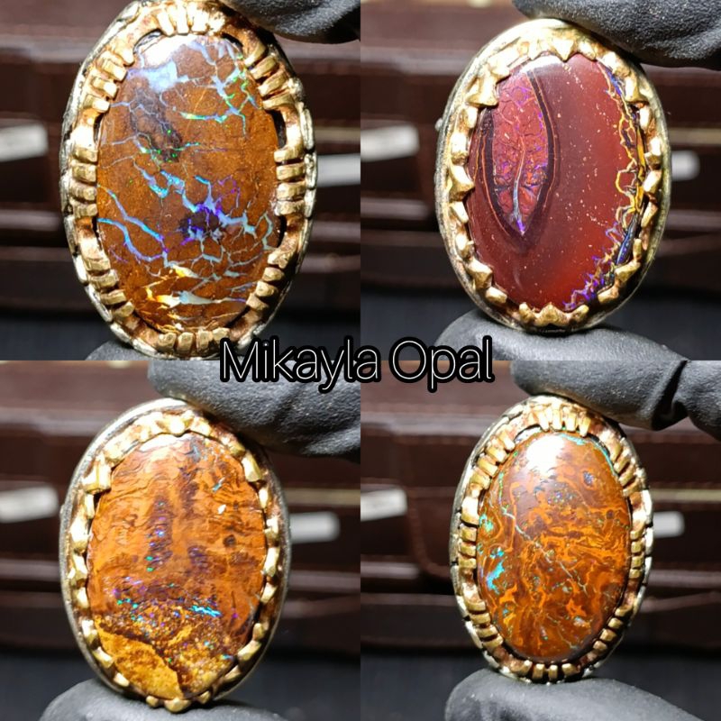 Koroit Stone Boulder Opal Bubble Matrix ออสเตรเลีย HQ Kalimaya Aussie Natural