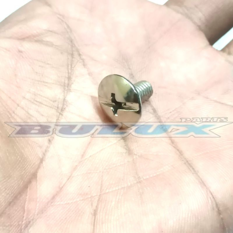 BOLT BODY COVER MUFFLER SHIELD M6 LENGTH 12MM NICKEL