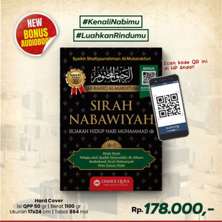 BONUS AUDIOBOOK Buku Sirah Nabawiyah ORI Hard Cover -  Sejarah Hidup Nabi Muhammad - Ar-Rahiq Al-Makhtum - Siroh Rasulullah Karya Syaikh Shafiyurrahman Al-Mubarakfuri Penerbit Ummul Qura |  buku kitab siroh sirah nabawiyah nabawiyyah nabi muhammad khalid