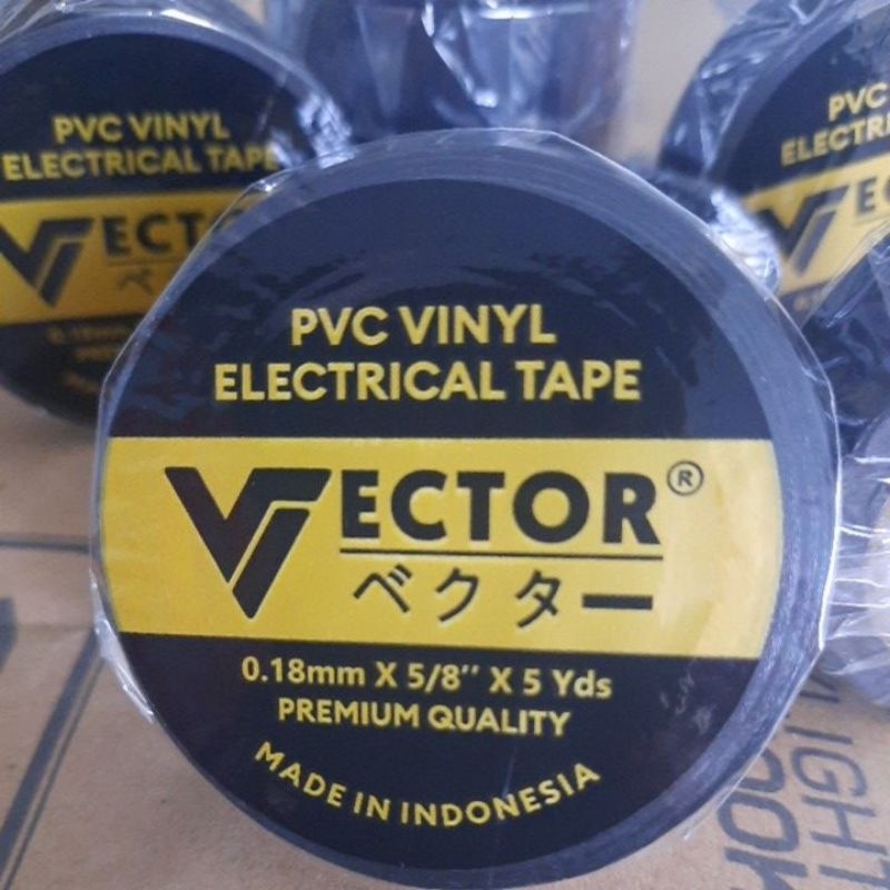 Vector 0.18mmx5/8"X5 Yards ม้วนเทปไฟฟ้าคุณภาพระดับพรีเมียม