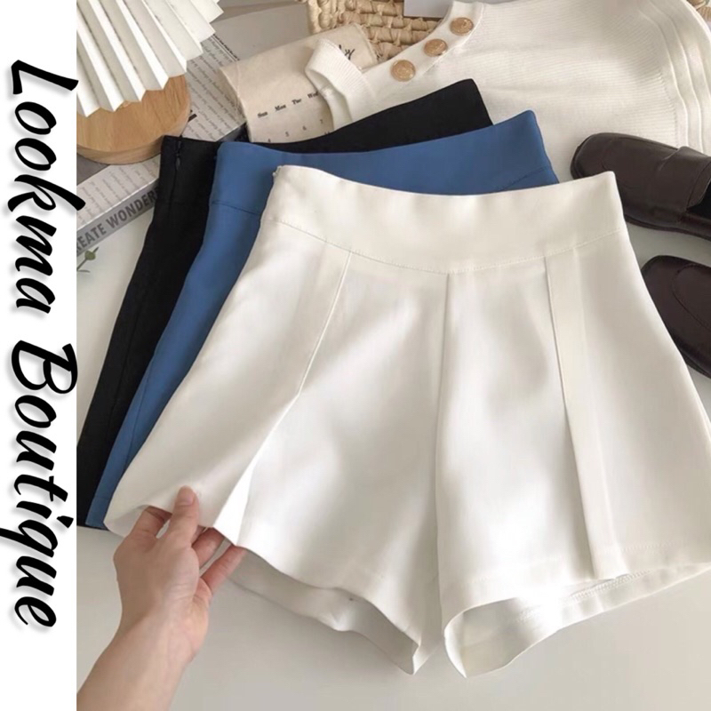 (S-XXL)(CTK)ใหม่! MERRY PANTS กางเกงขาสั้นผู้หญิงสไตล์เกาหลีเอวสูง