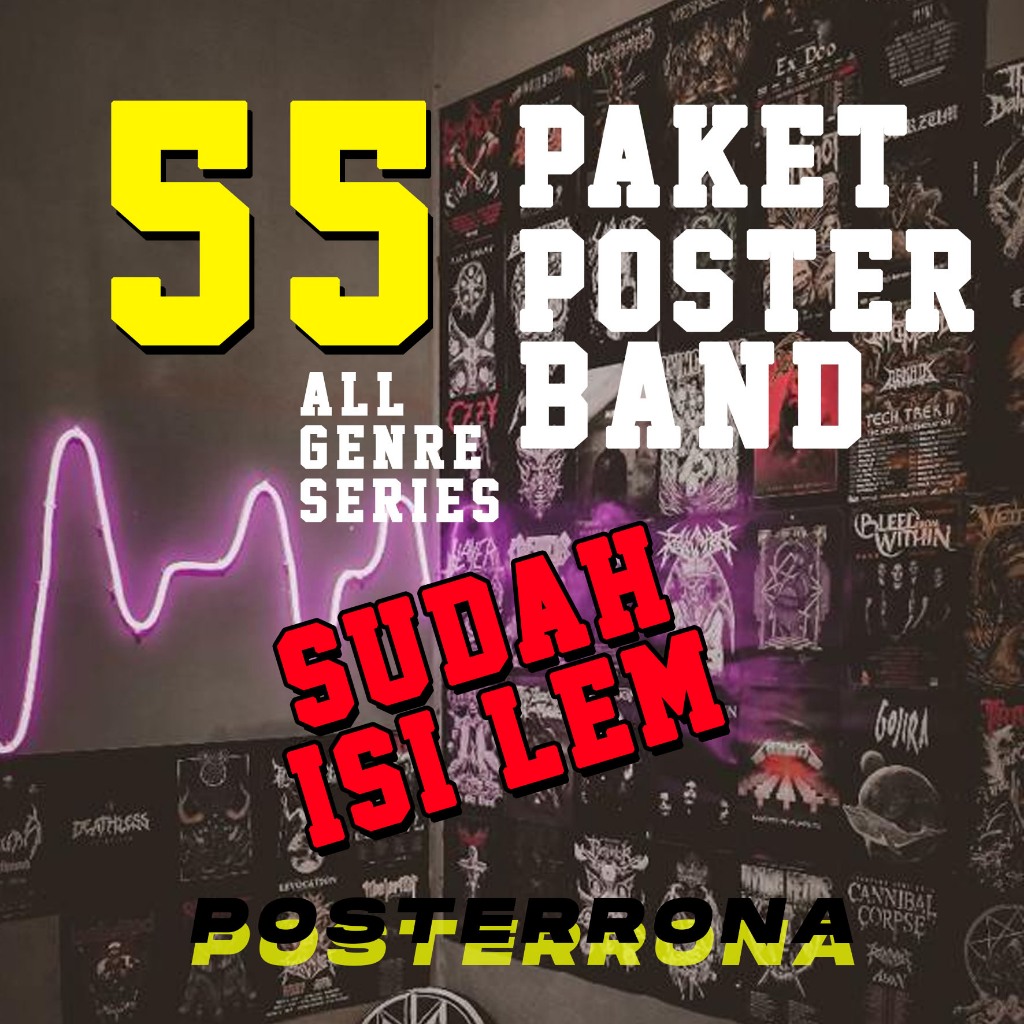 [55 ชิ้น] PUNK / ROCK / METAL / POPPUNK / HARDCORE / SKINHEAD BAND INDIE โปสเตอร์วินเทจ RETRO ROOM