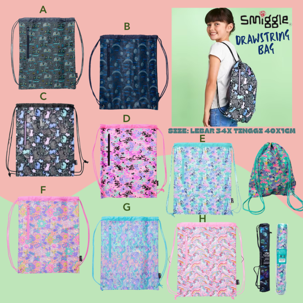 Smiggle DRAWSTRING BAG SWIMMING/SPORT/ LES DRAWSTRING BAG