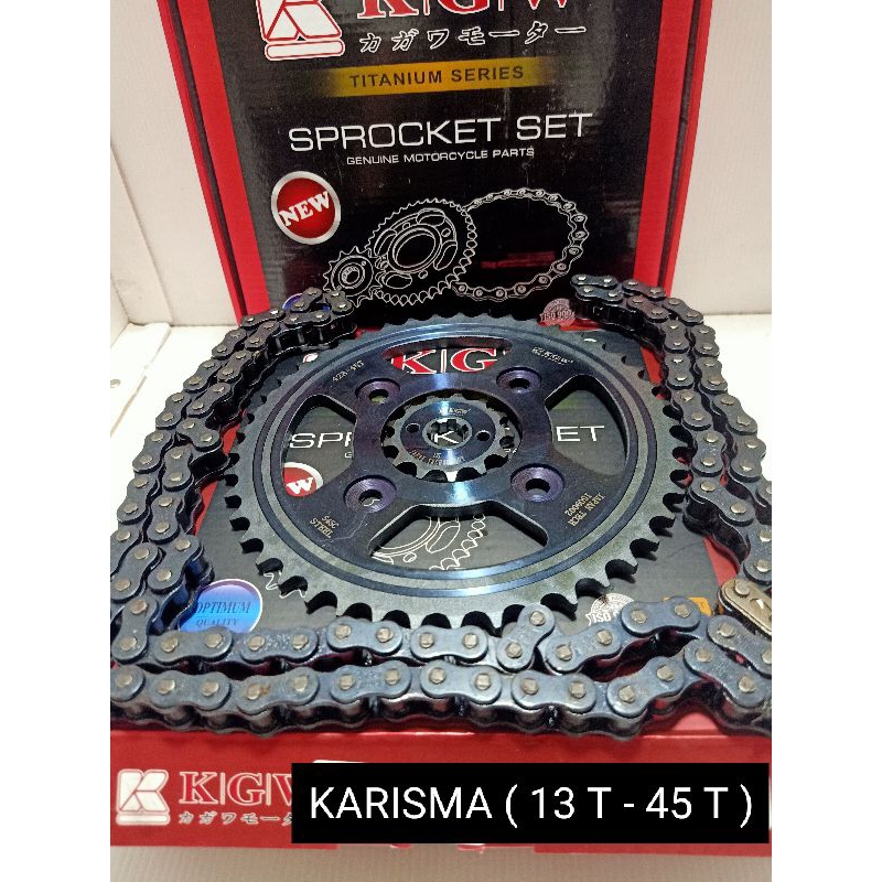 ชุดเกียร์ KARISMA / แพ็คเกจเกียร์ KARISMA CHAIN / ชุดโซ่ KARISMA / KARISMA PULL GEAR SIZE 45