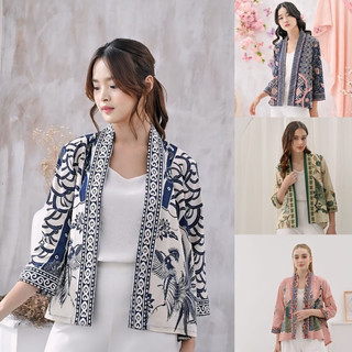 Outer Batik Wanita - Alisson Outer - Blazer Batik - Batik Modern- Batik Premium - Batik Murah -{241 / A7107}- Atasan Blouse Batik - Outer Batik - Cardigan Batik - Batik premium - Batik kantor - Batik Kerja - Batik Wanita - Alisson Outer {241 / A7107}