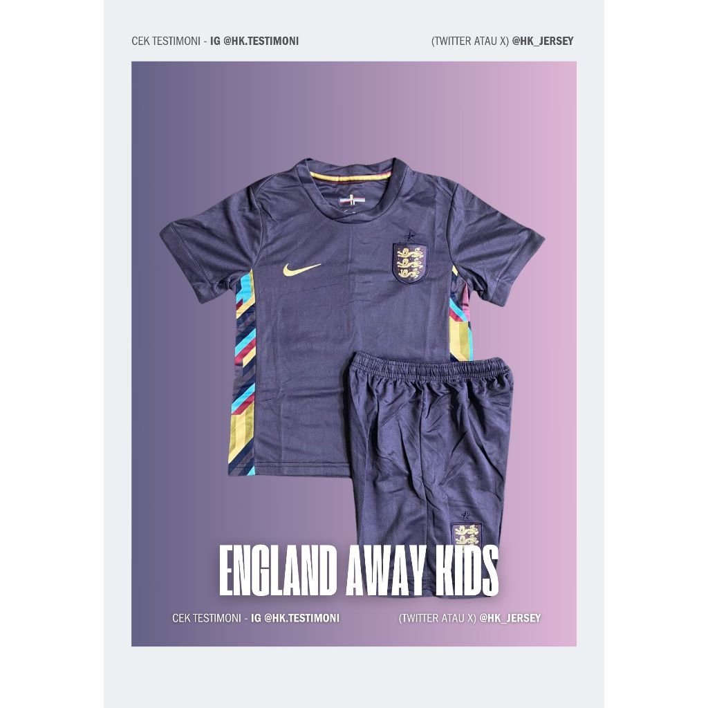 A Football JERSEY KIDS England AWAY KIDS EURO 24-25