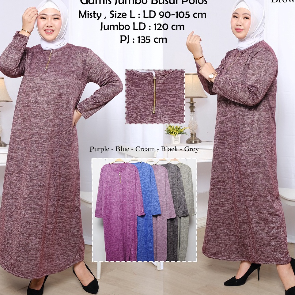 รุ่นล่าสุด westylis Plain Misty Nursing Dress Straight Model Real Pick Pearl Zipper T-Shirt Dress Ld