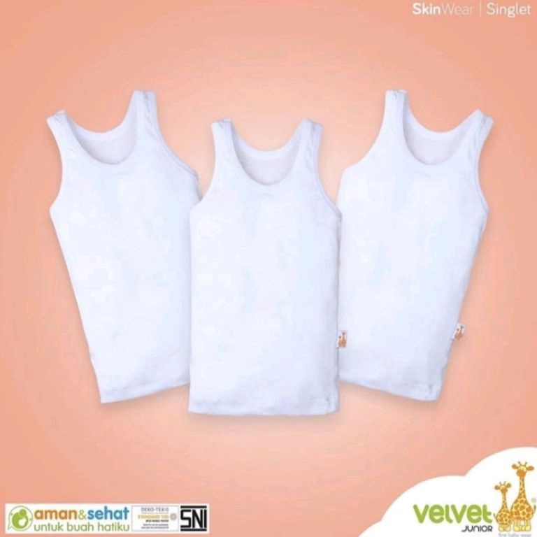 READY VEET JUNIOR เสื้อกล้ามไซส์ NB XS SML LB No2 3 4 5 6 7 บรรจุ 3 ชิ้น