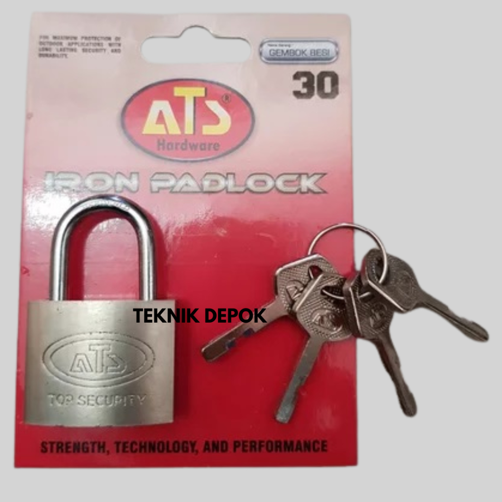 กุญแจคอสั้น 30 มม. กุญแจ ATS 4 คีย์ รั้วบ้าน