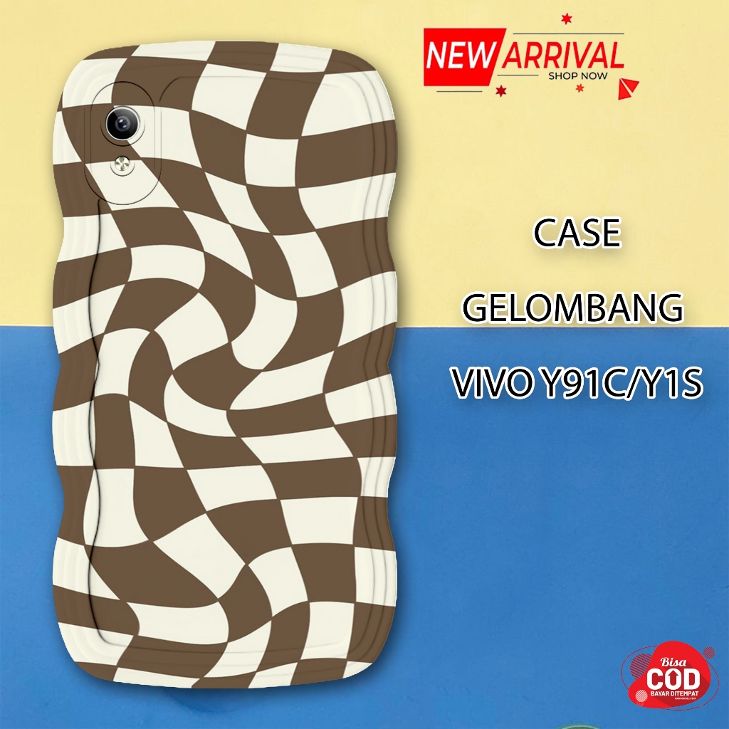 Soft Case WAVE Hp VIIVO Y91C - VIVO Y1S - Pro Camera Case - Fashion Case Chess Motif - Casing & Skin