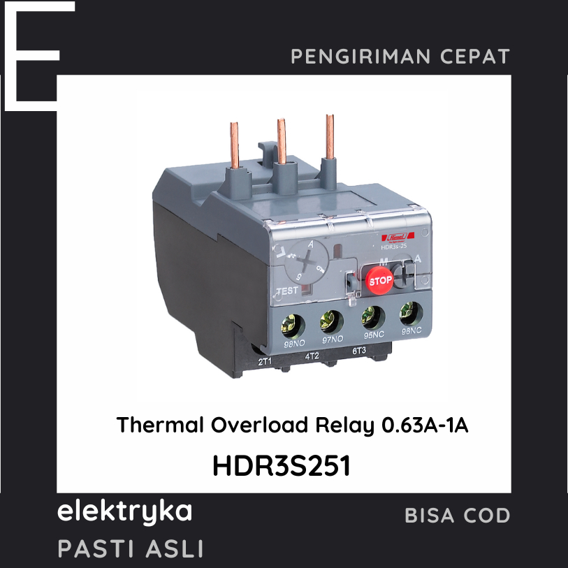 Himel รีเลย์โอเวอร์โหลดความร้อน HDR3s-25 0.63A-1A HDR3S251