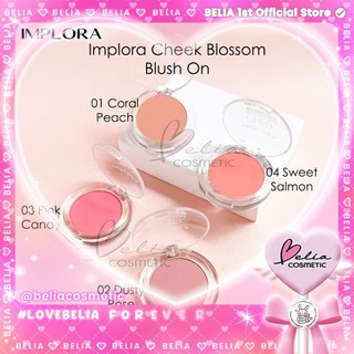 [ BELIA ] IMPLORA ( BPOM ) Cheek Blossom Blush On 3.5g | perona wajah blushon padat