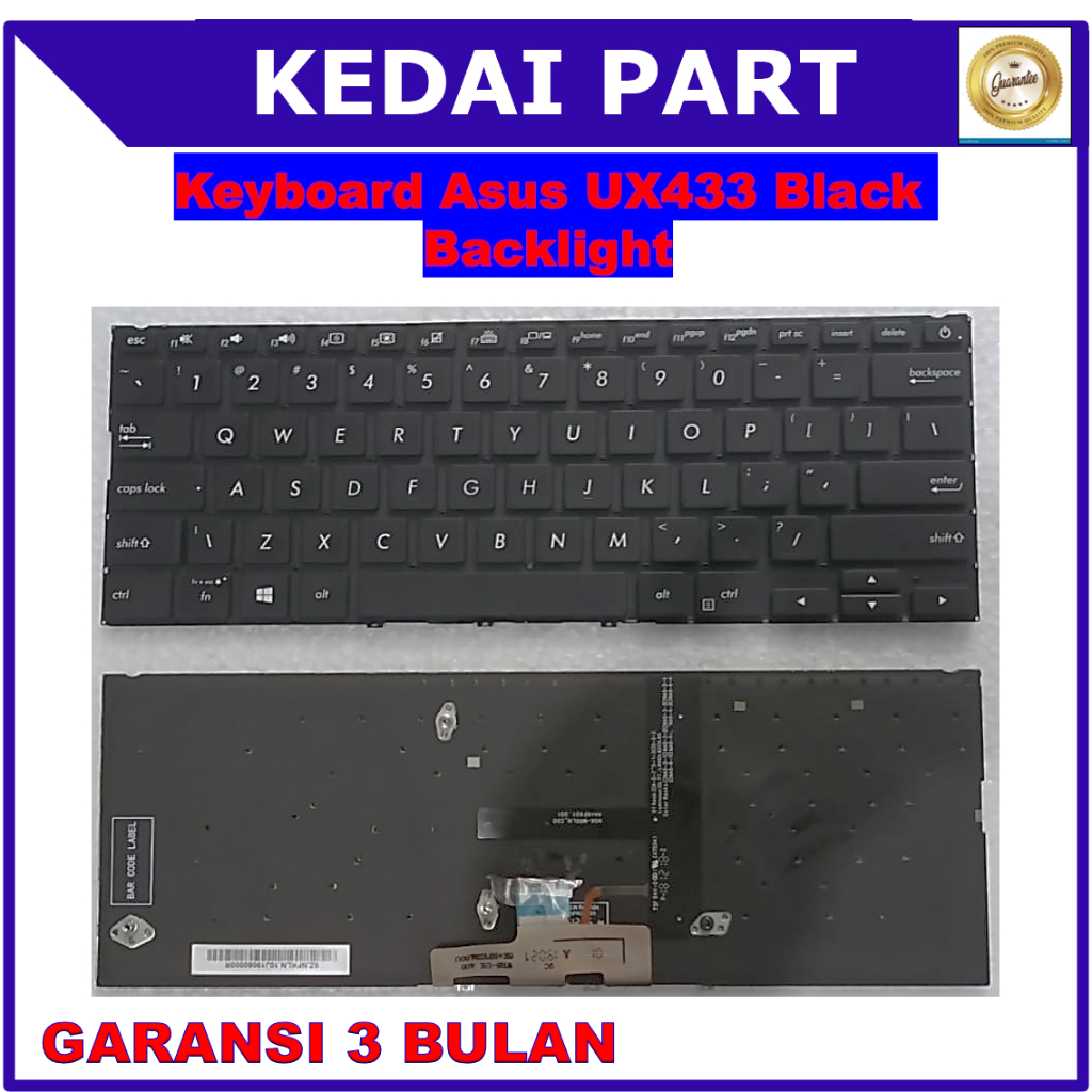 Asus Zenbook14 UX433 UX433FAW UX433FAC UX431FA BlackBacklight Keyboard