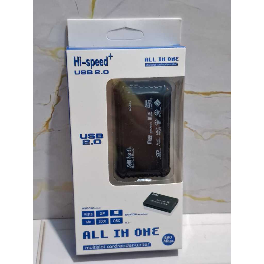 CARD READER ALL IN ONE รองรับ SD, MMC, RS-MMC, Mini SD, MIcro SD, MS Product, การ์ด XD, T-Flash และ 