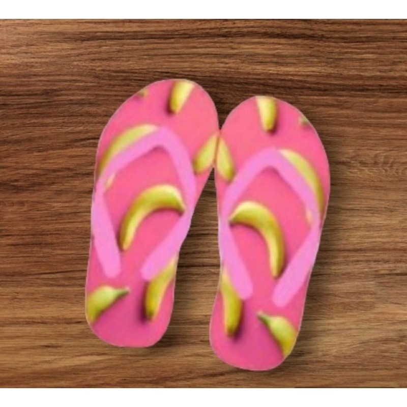 Fruity presh banana Women 's Flip Flops/Beautiful Children 's Cute Sandals