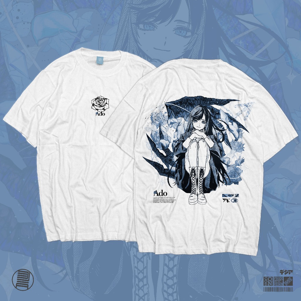 Ado Utaite JPop JRock เพลง Ost อะนิเมะมังงะเสื้อยืดญี่ปุ่น Wibu เสื้อ DJA ผ้า