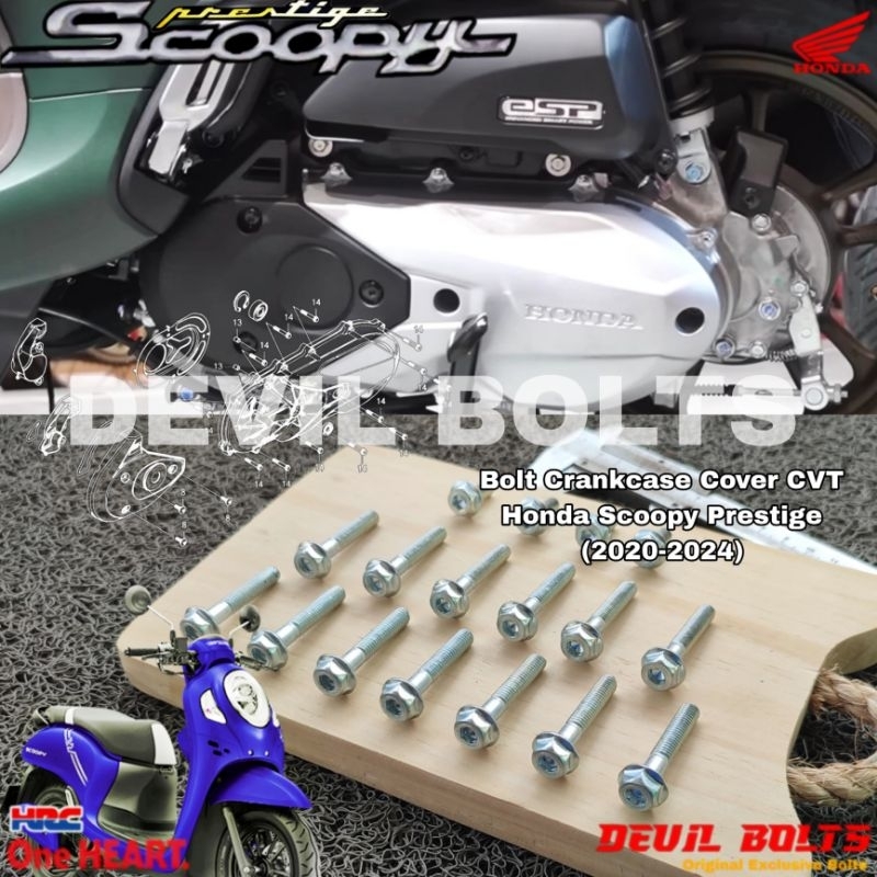 Scoopy Prestige CVT Block Bolts (2020)-2024) Two Key Mode