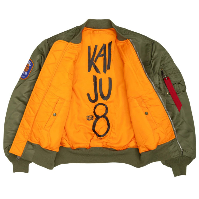 Bomber Kaiju No 8 Reversible Army Anime Manga Kaiju Monster Squad Bomber Jacket กันน้ํา Army