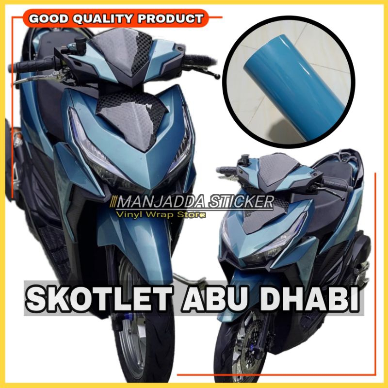 Abu Dhabi Pastel Super Glossy Skotlet Sticker Premium Quality Motorcycle Scptlite Sticker