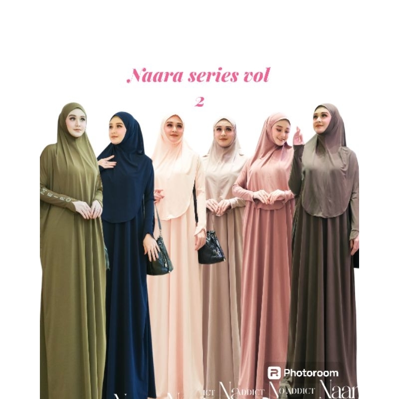 Gamis jersey set ผ้าคลุมฮิญาบ Naara series vol 2 by Omeiro