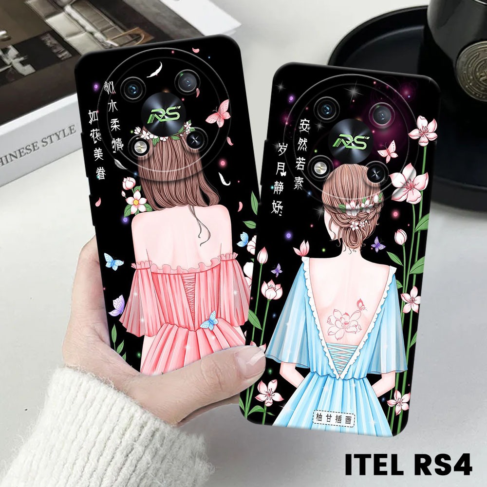 Disimurah สําหรับ Itel RS4 2024 แฟชั่นล่าสุดสําหรับสาว (DS01) Prokamera itel RS4 Casing