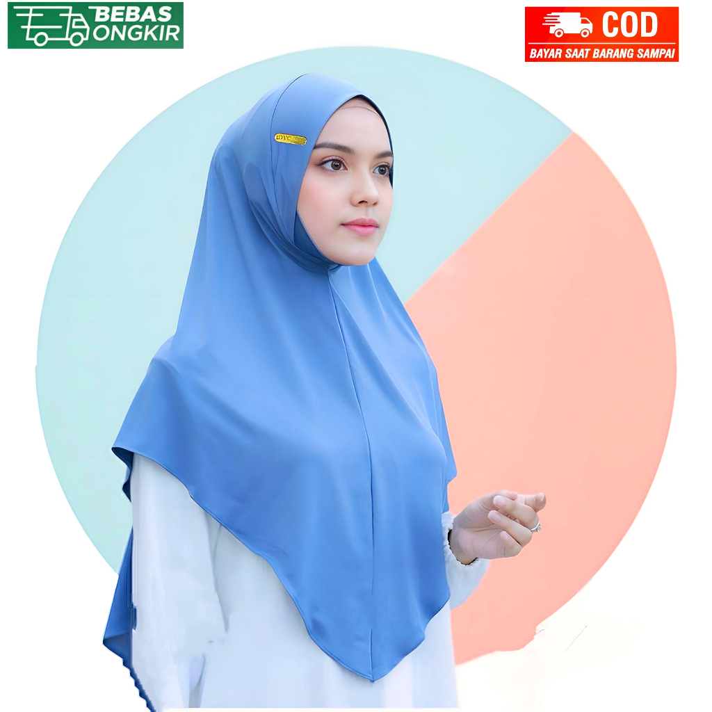 ฮิญาบสําเร็จรูป Bergo Chin Malaysia Jersey ผ้าคลุมฮิญาบสําเร็จรูป Bergo Malaysia Chin Jersey Premium
