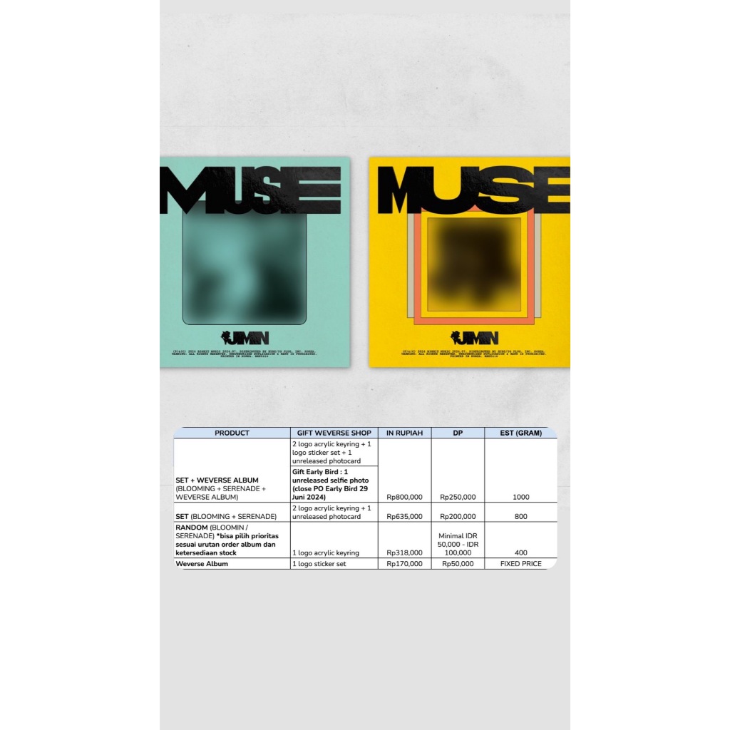 [JNT / JNE REQUIRED] BTS MUSE JIMIN ALBUM