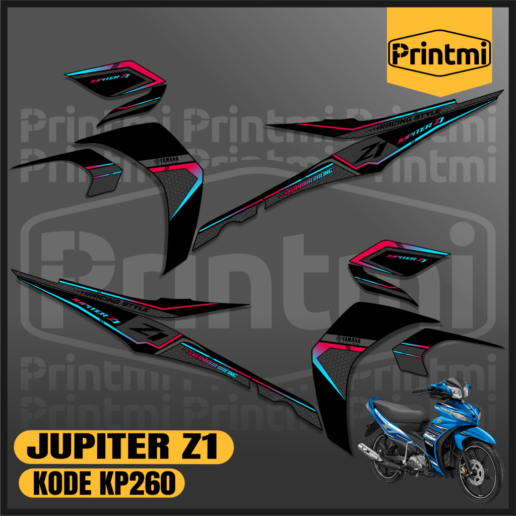 Printmi Striping Jupiter Z1 สติ๊กเกอร์มอเตอร์ไซค์ Variation Simple Racing Modification KP260