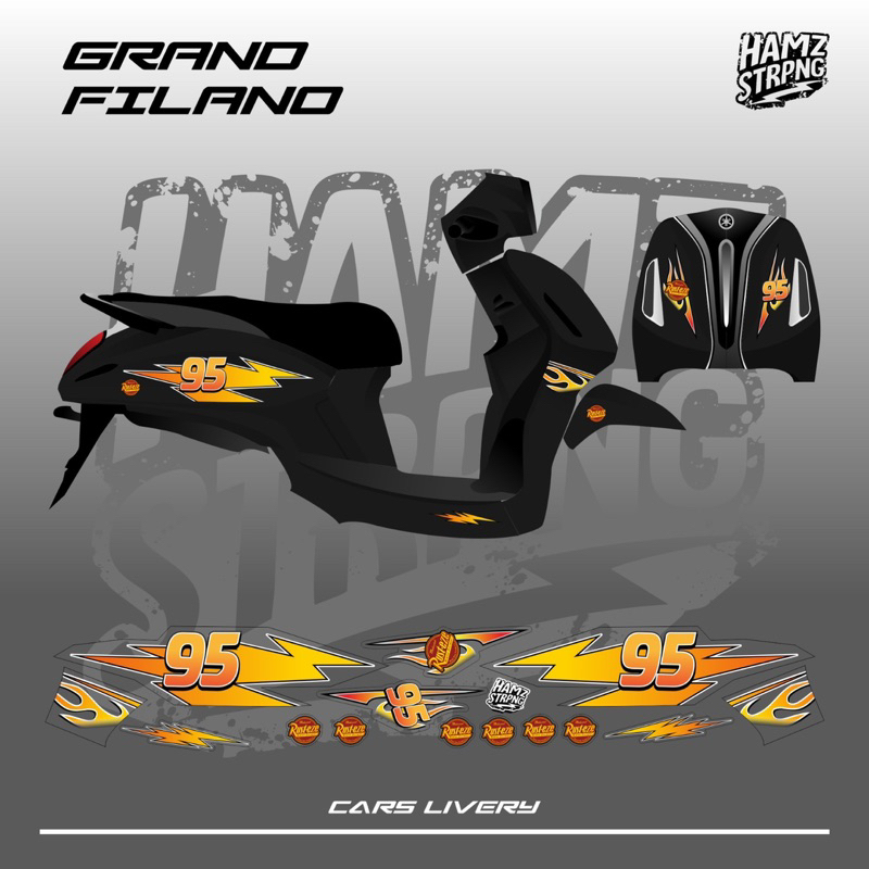 Grand Filano แถบโปร่งใสสําหรับรถยนต์ 95 Motif
