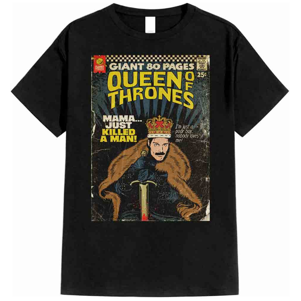 เสื้อยืดเพลง Distro ล่าสุดของ QUEEN OF TRHONES วัสดุ 24 วินาที