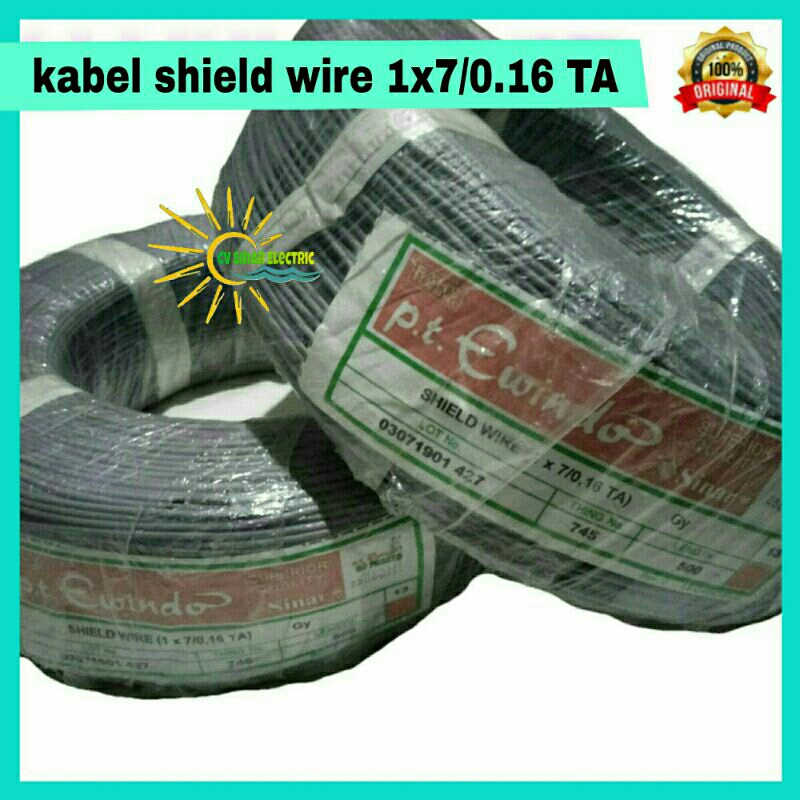 ลวดชิลด์สาย (abserm mono) ยี่ห้อ sinar PT Ewindo 1X7/0,16 TA (ต่อม้วน 100M)