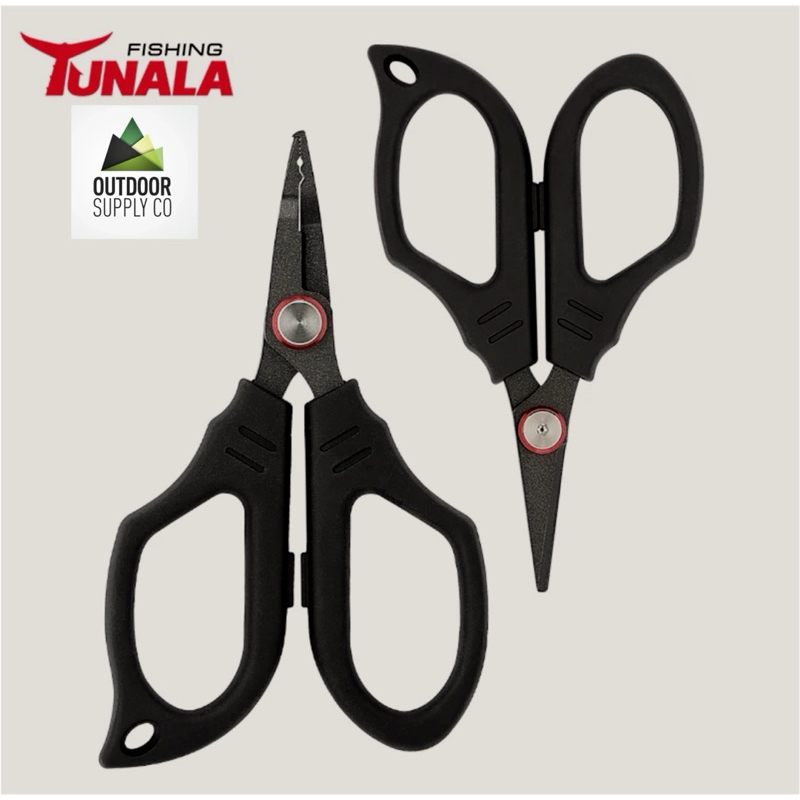 Tunala ตกปลากรรไกรกรรไกรเปิดแหวนเครื่องมือสแตนเลส Teflon Coat TPR ยาง Non Slip Handle