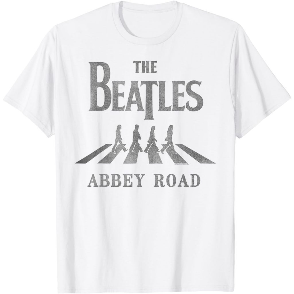 เสื้อยืดผู้ใหญ่ The Beatles Abbey Road Silhouette เสื้อยืด