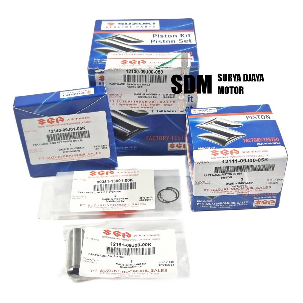 PISTON RING SEHER KIT NEX คาร์บอน FI INJECTION 2 LETS ADDRESS ขนาด OS 50 ต้นฉบับ SUZUKI SGP 12100B09