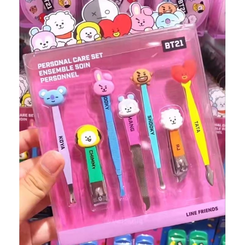 Original Miniso BT21 BTS ชุดกรรไกรตัดเล็บ Personal Care แหนบ