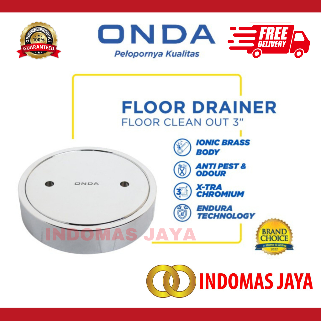 ONDA FLOOR CLEAN OUT FCO 3 INCH (BRAS GTTER FILTER)