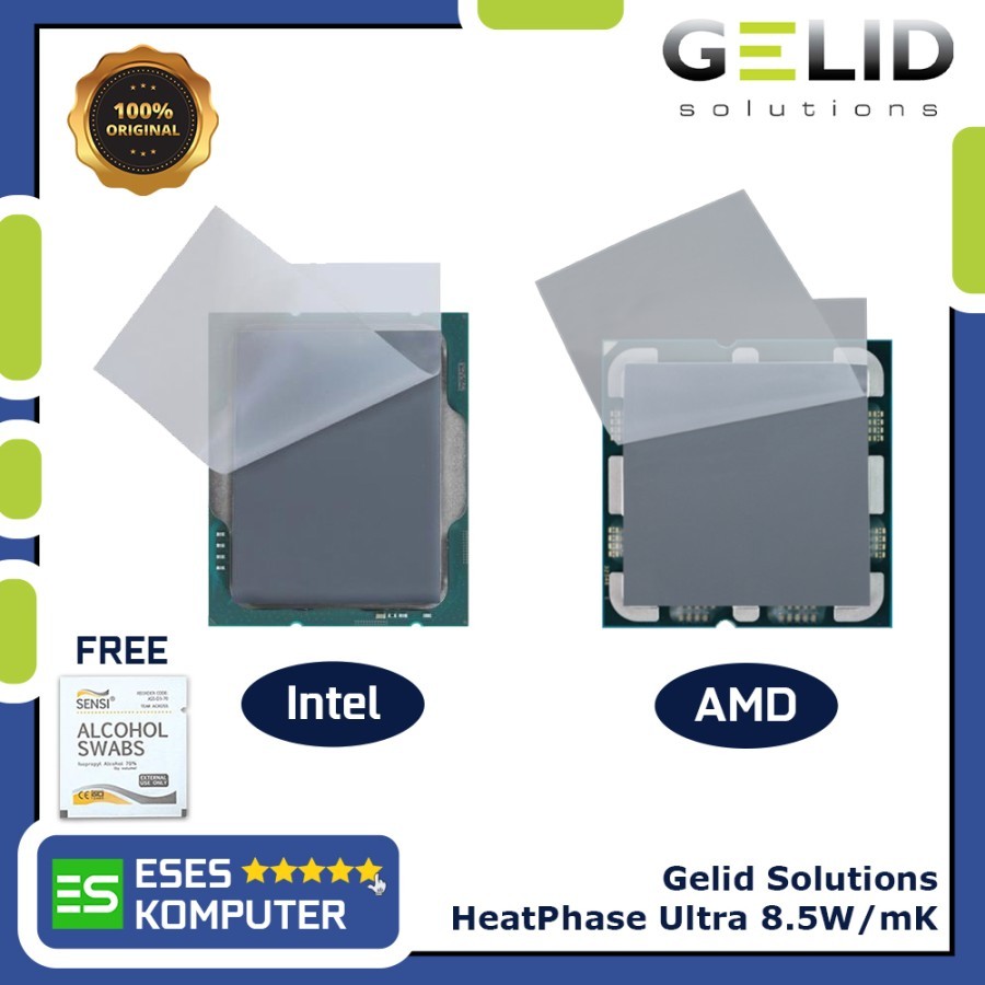 แผ่นกันความร้อน GELID Solutions HeatPhase Ultra 8.5W/mK Intel / AMD