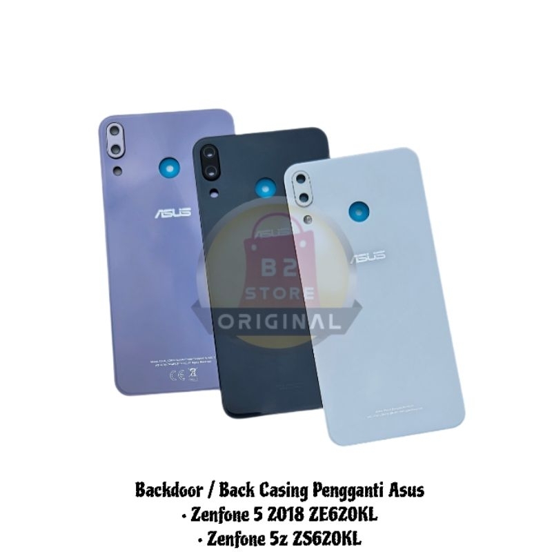 Backdoor Backcoverกลับปลอกกระจกด้านหลังสําหรับAsus Zenfone 5 2018 ZE620KL/Fone 5z ZS620KLปกหลังOri