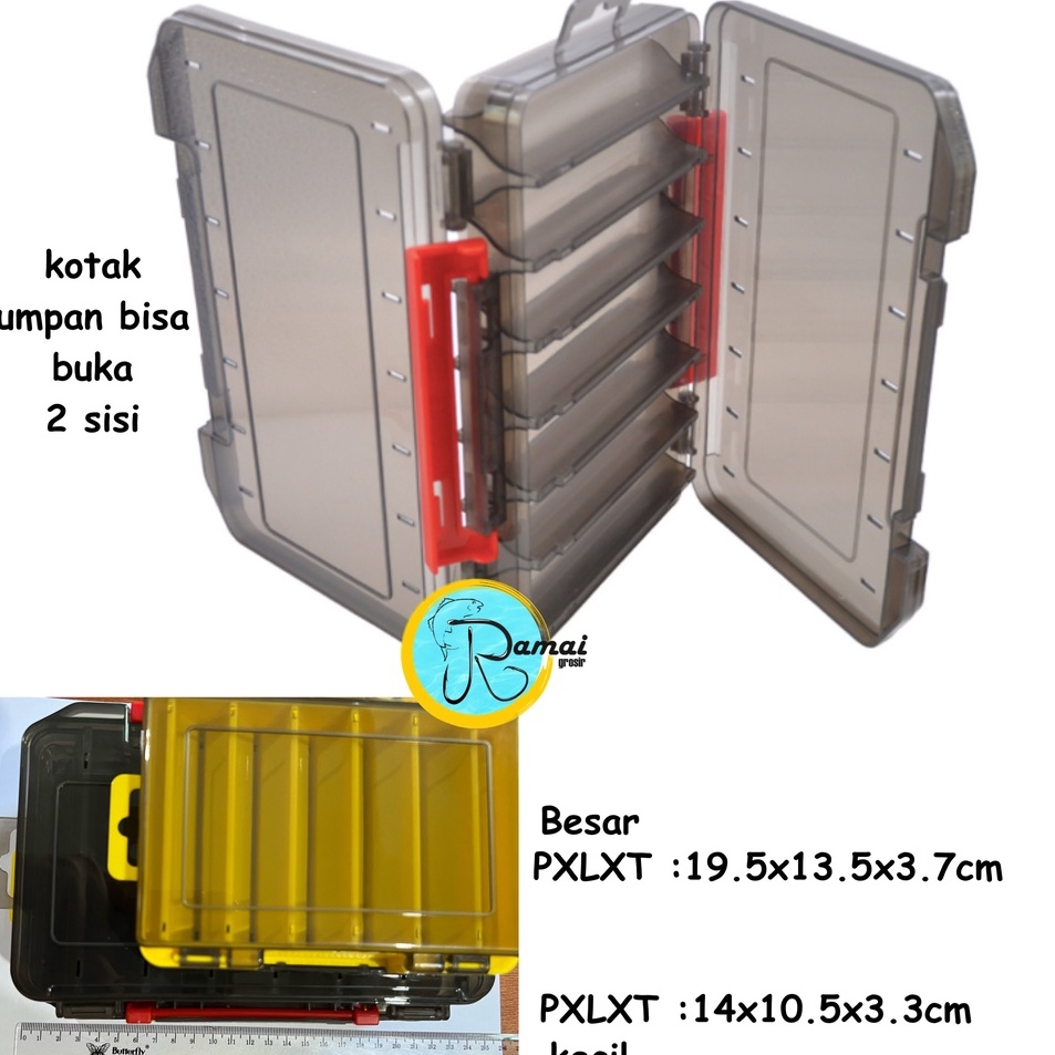 Super Bintang BOX TWO-SIDED OPEN BAIT BOX TWO LAYERBOKSGERBOX กล่องเก็บของ MINNOWBOX FISHING BOX