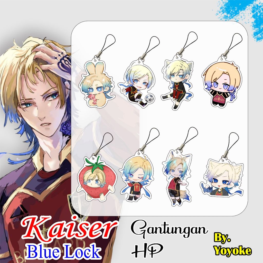 PHONE STRAP HP MICHAEL KAISER BLUE LOCK